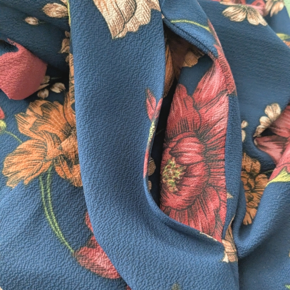 Vince Camuto Handkerchief Hem Floral Midi Dress - Picture 12 of 16